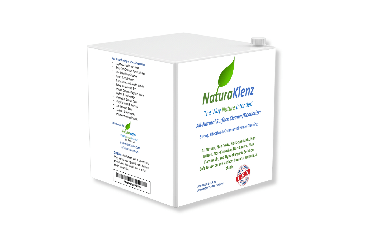 NaturaKlenz HOCl hypochlorous acid medical-grade disinfectant for professional air and surface treatment
