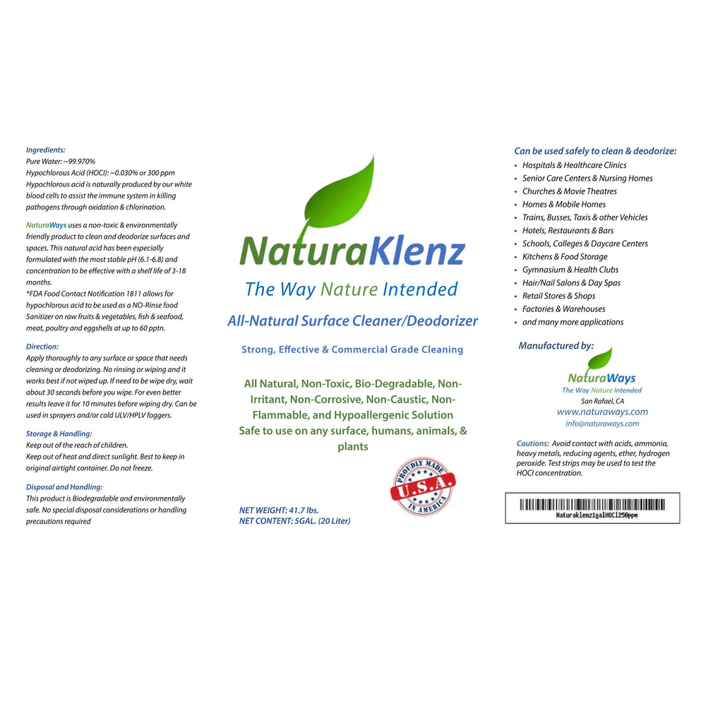 Buy NaturaKlenz medical-grade natural disinfectant spray for air and surface cleaning online