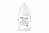 Glimmer all-natural effective cleaning disinfectant spray and hand sanitizer bottle on white background