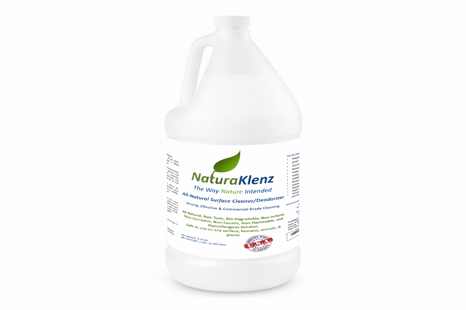 NaturaKlenz all-natural medical grade air surface disinfectant and hand sanitizer bottle